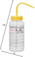 EISCO 6PK Wash Bottle for Isopropanol, 500ml, Labeled with Color Coded Chemical & Safety Information