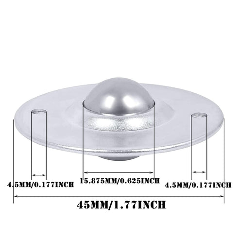 4PCS Caster Wheels,Mini Swivel Wheels,Stainless Steel Universal Wheel,360 Degree Rotation for Furniture