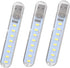 3 Pcs USB Rechargeable LED Night Lights Portable Table Lamps with White