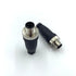 2Pcs M12 4 Pin Male Circular Connector, D Code Industrial IP67 Waterproof Sensor Straight Type Adapter