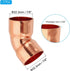PATIKIL 7/8" ID 1mm Thick Elbow Copper Fitting, 3pcs 99.9% Pure Copper 45 Degree Pipe Fitting with Sweat Connection