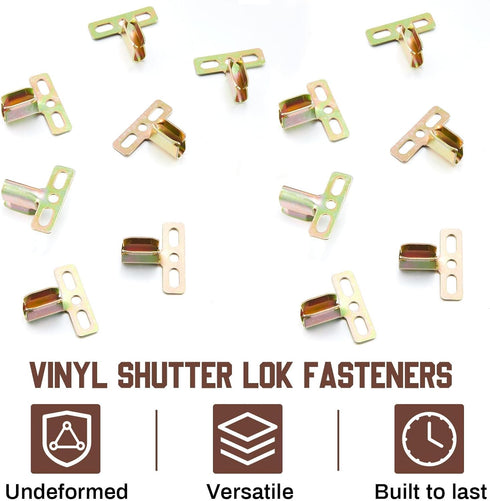 24 Hicarer Pcs Steel Shutter Clips for Vinyl Shutters Hidden Installation Vinyl Shutter Clip Windows Accessories