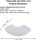 X-Large Disposable Shoe Covers 100Pcs, Waterproof Boot Cover, Dust Proof Non-slip CPE Protectors, White, One Size