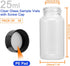 Kesell 25ml Transparent Control Spiral Glass Sample Bottle - Small Glass Bottle with Screw Cap, Pack of 16