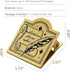 Reusable Brass Binder Clip, Decorative Metal Paper Clip for Home Office School Notebook Accessories