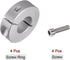 HARFINGTON 4pcs Shaft Collar 18mm Bore Aluminum Alloy Set Screw Split Clamp-On Collars for Wheel Barrow Axle, Industry