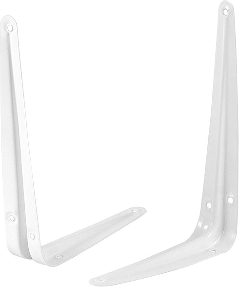 24 Pack 8 10 Inch 144 72 ZOENHOU x White Shelf Brackets, Heavy Duty L Bracket Support with Screws and Expansion Tubes