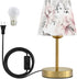 ALAZA Table Lamp for Bedroom Nightstand Watercolor Pink Rose Flower Gray Leaves