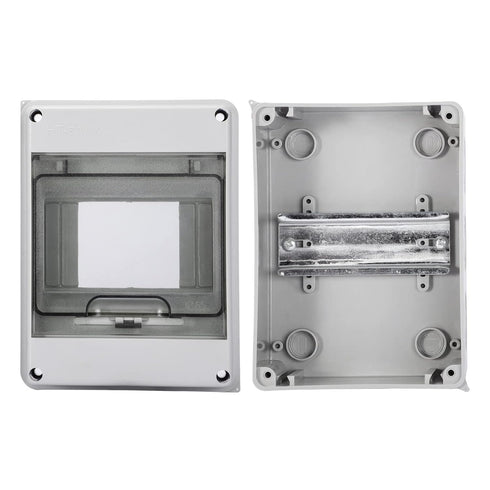 5 Way Circuit Breaker MCB Distribution Protection Box with DIN Rail, IP65 Waterproof for Indoor and Outdoor