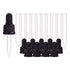 PH PandaHall Set of 12 Glass Eye Droppers - for Essential Oil 10ml (1/3 Ounce), Pressure Rotating Cover Oil Droppers,
