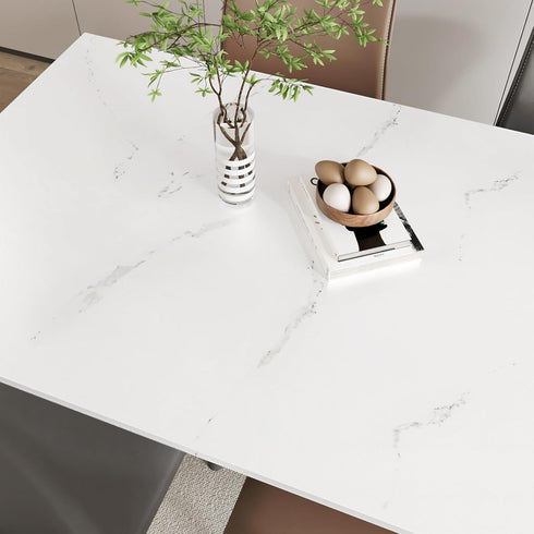 Matte Marble Contact Paper for Countertop Peel and Stick 15.8''x78.7'' Waterproof White for Cabinets, Backsplash