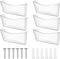 Colarr 6 Pcs Expandable Pocket Wall File Set, Wall Mountable Space Saving Organizer for Office