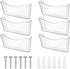 Colarr 6 Pcs Expandable Pocket Wall File Set, Wall Mountable Space Saving Organizer for Office