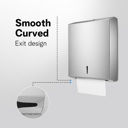 MSHHDK Commercial Paper Towel Dispenser Wall Mount Stainless Steel Paper Towel Holder with Lock Toilet Paper Napkin