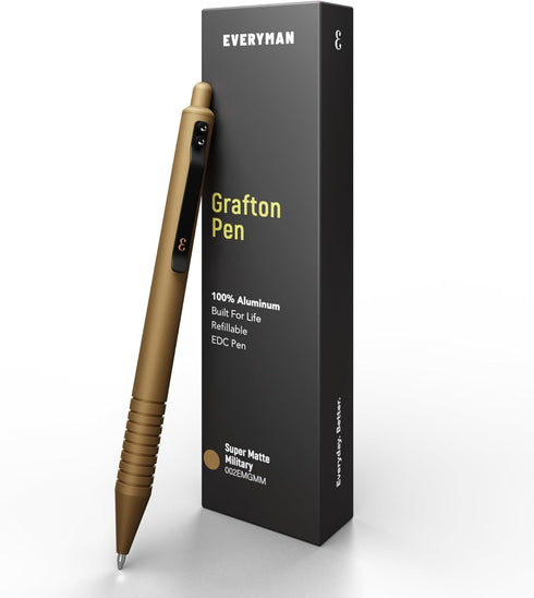 Everyman Military Super Matte Grafton Pen, New and Improved Premium EDC Pen