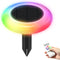 intelamp Solar Pathway Lights Outdoor, 2 Pack 9 Color Changing with Remote