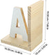 Homoyoyo Stylish Letter A Wooden Bookends - Decorative Book Holder for Desk