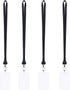 YOUOWO Lanyards Black with Retractable Badge Reel and Vertical ID Badge Holder, Waterproof (4 Pack)