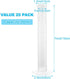 20 Pack 50 ml Graduated Cylinder Set Plastic Graduated Cylinder for Hydrometer Test Tubes Clear Lab Cylinders with Raised Marking & Spout Measuring Cylinder Flask Beaker for Chemistry Science