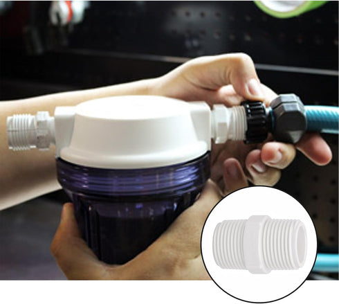 20Pack 1 Inch PVC Nipple Male Thread Coupling Adapter Connector, 1" PVC NPT Male Thread Coupling Pipe Fitting