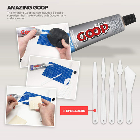 Amazing Goop All Purpose Glue, 3.7oz Clear, Bundle with 10 Snip Tip Applicators and 5 Spreader Tools