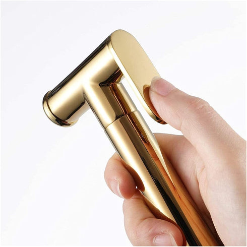 IJPDXOLBQ Set ToiletSprayer Golden Circle HandheldSprayer -Premium Pressure-Free Spray Gun Blackwater Shattaf Baby
