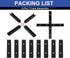 4 Set Black T-Track Intersection Kit for Woodworking, Universal Aluminum T Tracks Tool Accessories