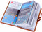 RFID Blocking Leather Business Card Organizer, Holds 96 Cards, Professional Name Card Book, Red