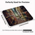 knseva Vintage Bookshelf Mouse Pad, Digital Illustration of Abstract Design Library in Forest Academic Themed Mouse