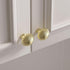 COOLHOOD 2Pcs Drawer Pulls Brass Dressers Knob Cupboard Handle Modern Furniture Handle Round Stripe Bedside Cabinet