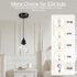 71 Inch Fixture(E26 Bulb) Pendant Lights Kitchen Island, Black Pendant Light with Glass Lampshade, Adjustable Hanging