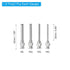 PATIKIL Blunt Tip Dispensing Needles with Bent Blunt Needle, 12 Pcs 1 Inch 4 Different Gauge Industrial Liquid Dispenser Needle for Refilling Liquid Ink, Silver Tone