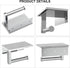304 Toilet Paper Holder with Marble Shelf, Stainless Steel Tissue Hand Holder Wall Mounted Toilet Paper Roll Hold