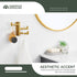 Angle Simple 3 Arms Towel Hook, Brushed Gold 304 Stainless Steel Swivel Triple Towel Holder, Wall Mount