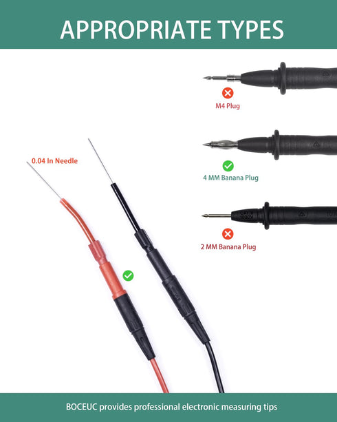 4 Back Probe Kit, PCS Flexible Back Probes Automotive Diagnostic Test Repair Tools for Car Electrical and Multimeter