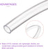 DMiotech 8mm ID 10mm OD Clear PVC Tube, Flexible Transparent Hose for Water, Air, Oil Tube, 3.28ft Length