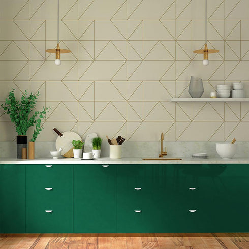 Green Peel and Stick Wallpaper, Solid Green Contact Paper 15.7"x118.1", Self Adhesive Removable for Cabinets and