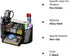deli Black Mesh Desk Organizer with Drawer, Metal Stationary Caddy, 8 Compartments for Office Desktop Storage