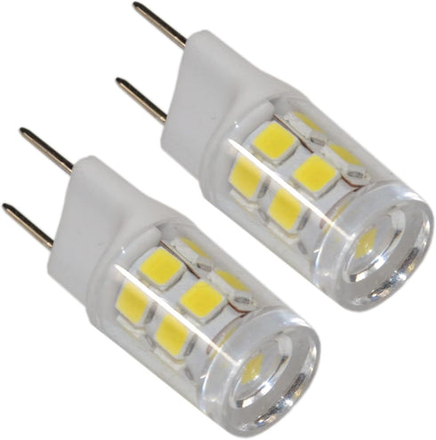 HQRP 2-Pack G8 Bi-Pin 17 LEDs Light Bulb SMD 2835 Cool White