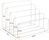 MaxGear Acrylic File Organizer for Desk, 4 Section Clear File Holder, Vertical Mail Desk Organizer for Documents