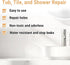VERNY Tub Repair Kit, 3.7oz Acrylic Wall Repair for Cracked Bathtub, Toilet, Sink, Grey