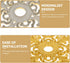 12 Inch Amosfun Gold Ceiling Medallion European Style Hollow Carved Round Base for Chandelier Home Lighting Fixtures