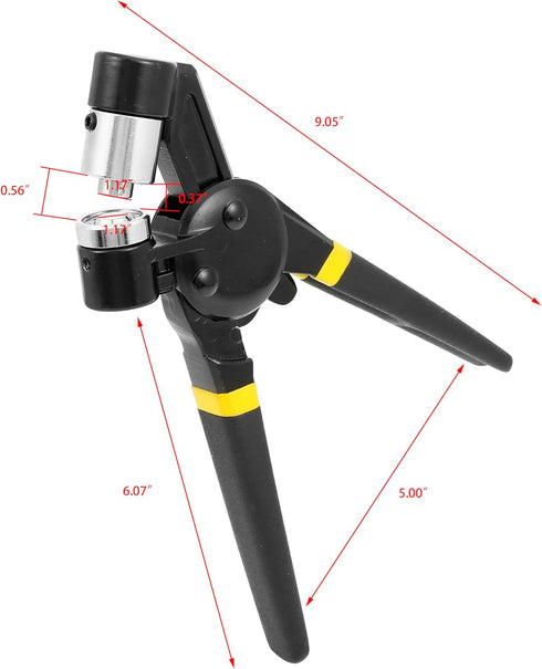 BEAMNOVA Grommet Tools Kit 1/2 Inch (12mm) with 500 Grommet Supplies, Handheld Eyelet Setter for Tarp, Leather, Canvas