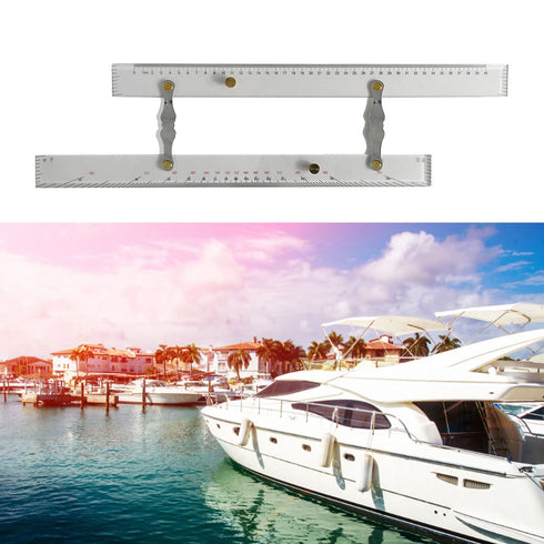 Naroote 450mm, (450mm) Marine Navigation Parallel Ruler, High Accuracy Clear Scale Mapping Points to Pull Parallel