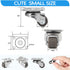 8Pcs Small Caster Wheels, 1/2inch Mini Swivel Self Adhesive Wheels for Furniture, Kitchen Appliances, Projects