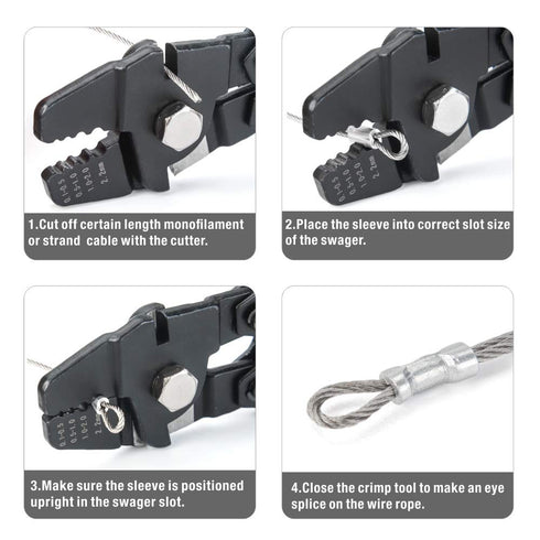 Wire Rope Swager for Crimping Fishing Lines Up To 2.2mm, iCrimp