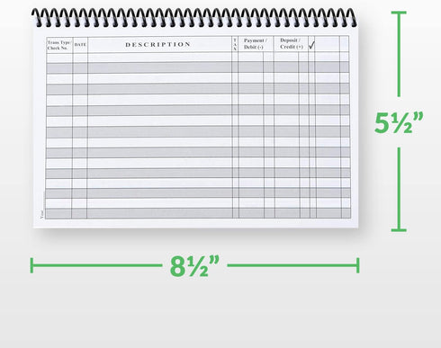 The Superior Register - Simple Account Tracker, Big Checkbook Register, 1 Pack, Purple