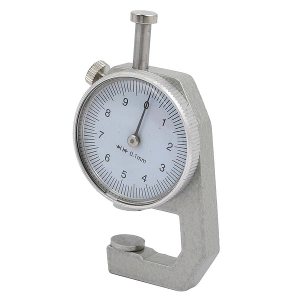 uxcell 0 to 10mm Range Measuring Tool, 0.1mm Resolution Round Dial Thickness Gauge for Accurate Measurements
