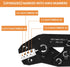 Amliber 24-14 Wire Crimping Tool with Ratchet, Ratchet Wire Crimper Tool for Open Barrel Terminal Connectors