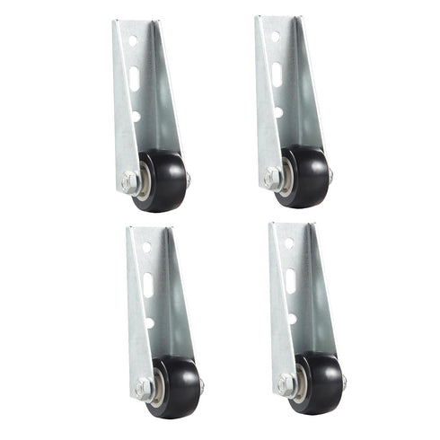 Smtalg 0.9-inch 4PCS Quiet Rubber Caster Wheels, Rolling Casters with Vertical Installation of